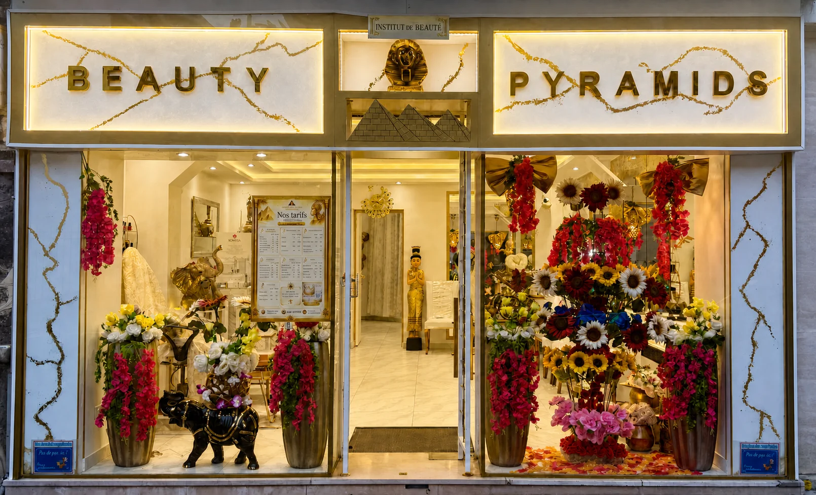 Vitrine fleurie primée de Beauty Pyramids à Puteaux
